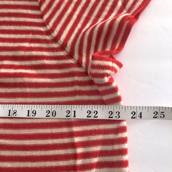J.Crew Red Striped Cap Sleeve Sweater - Picture 4 of 7